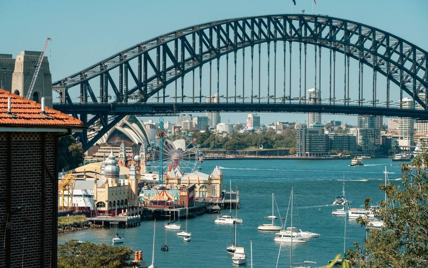 Sydney Opera House and Harbour Bridge on the waterfront